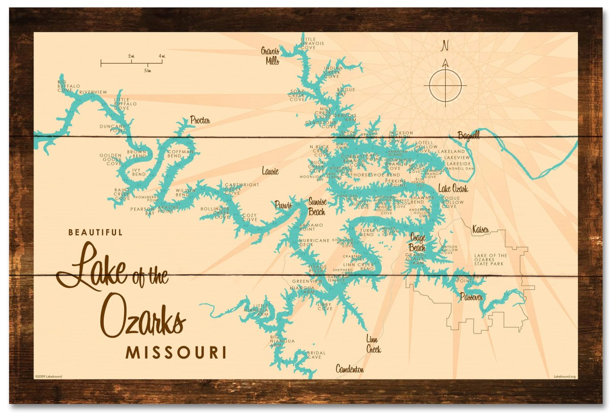 Lake ozarks map mile markers