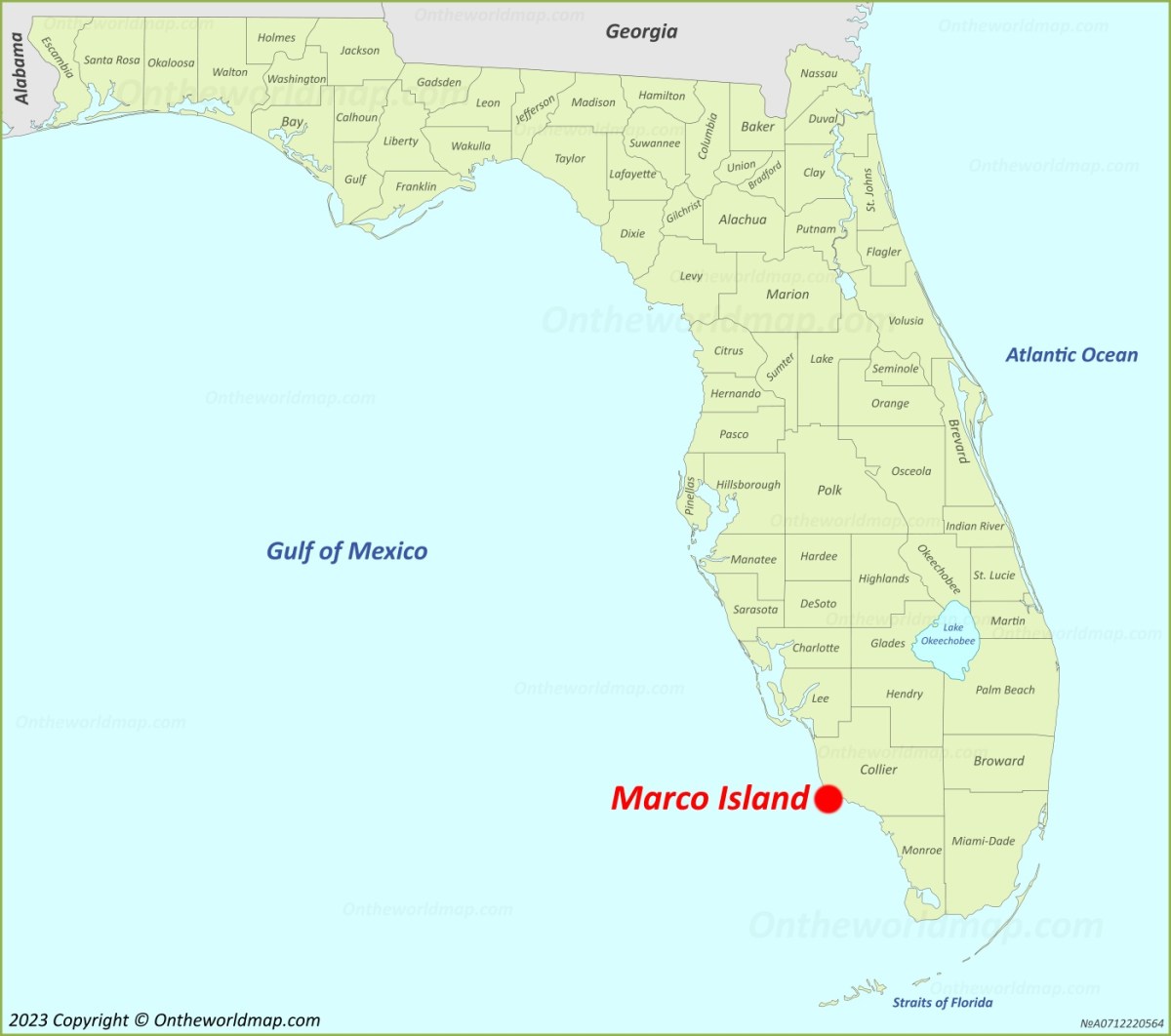 Marco island florida map